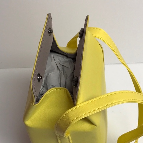 Banana Milk Yellow Milk Carton Faux Leather Shoulder Bag New - Picture 6 of 7
